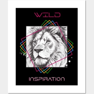Lion Wild Nature Animal Illustration Art Drawing Posters and Art